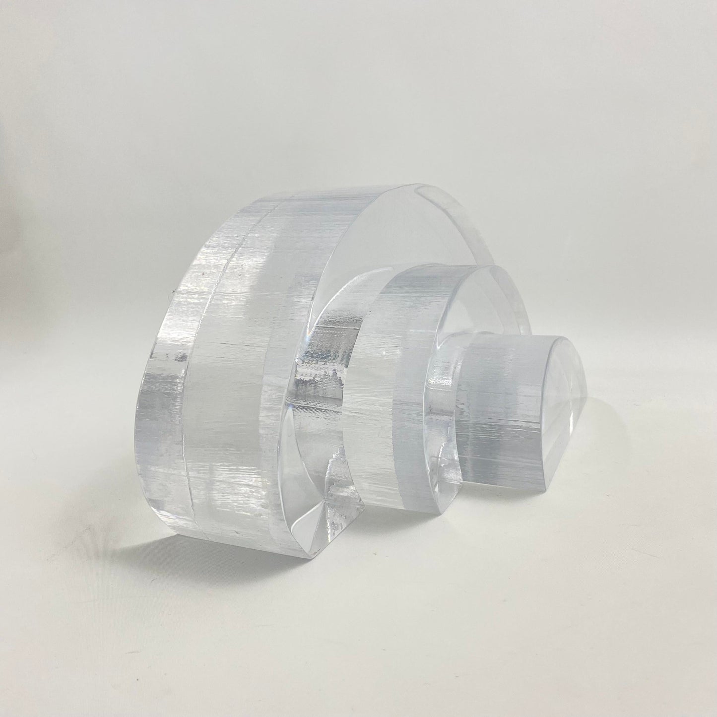 3 Piece Lucite Rainbow Table Puzzle Sculpture