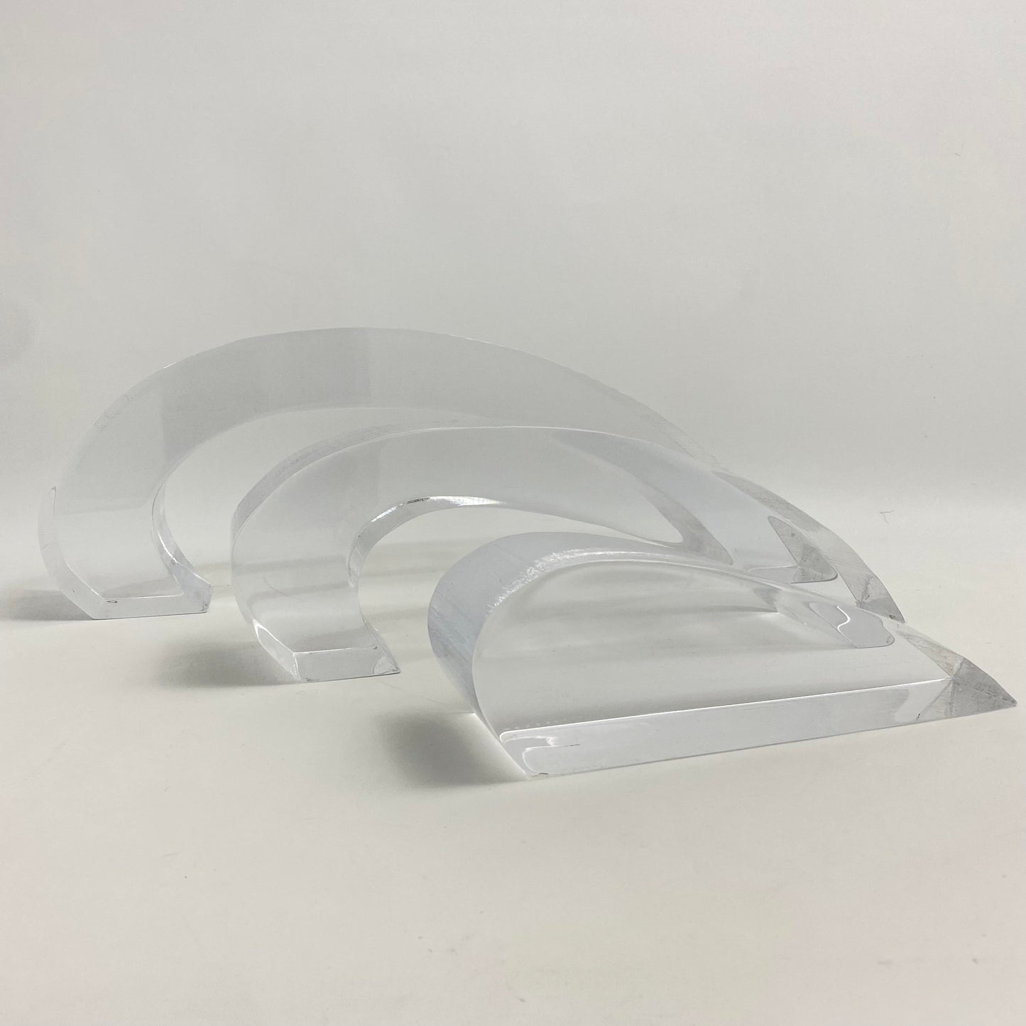 3 Piece Lucite Rainbow Table Puzzle Sculpture
