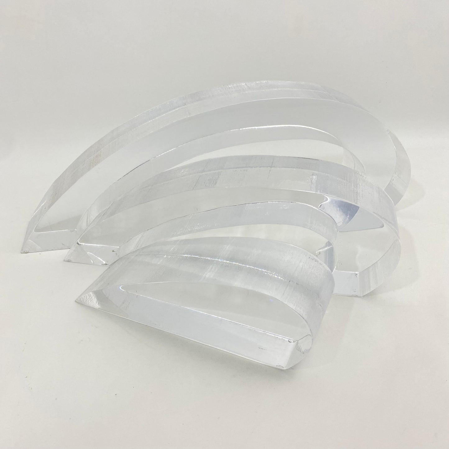 3 Piece Lucite Rainbow Table Puzzle Sculpture