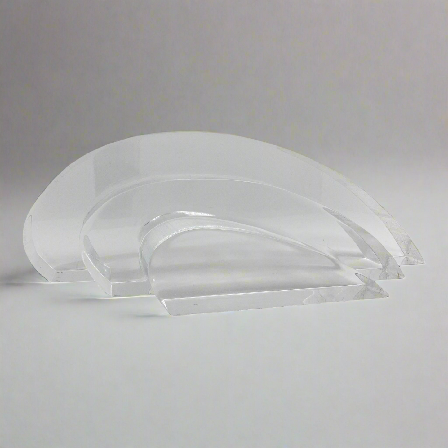 3 Piece Lucite Rainbow Table Puzzle Sculpture
