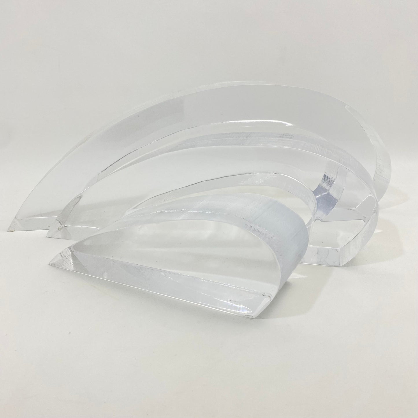 3 Piece Lucite Rainbow Table Puzzle Sculpture