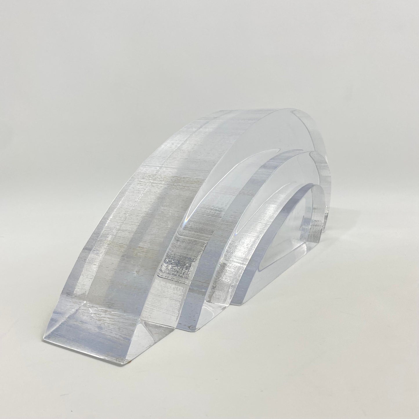 3 Piece Lucite Rainbow Table Puzzle Sculpture