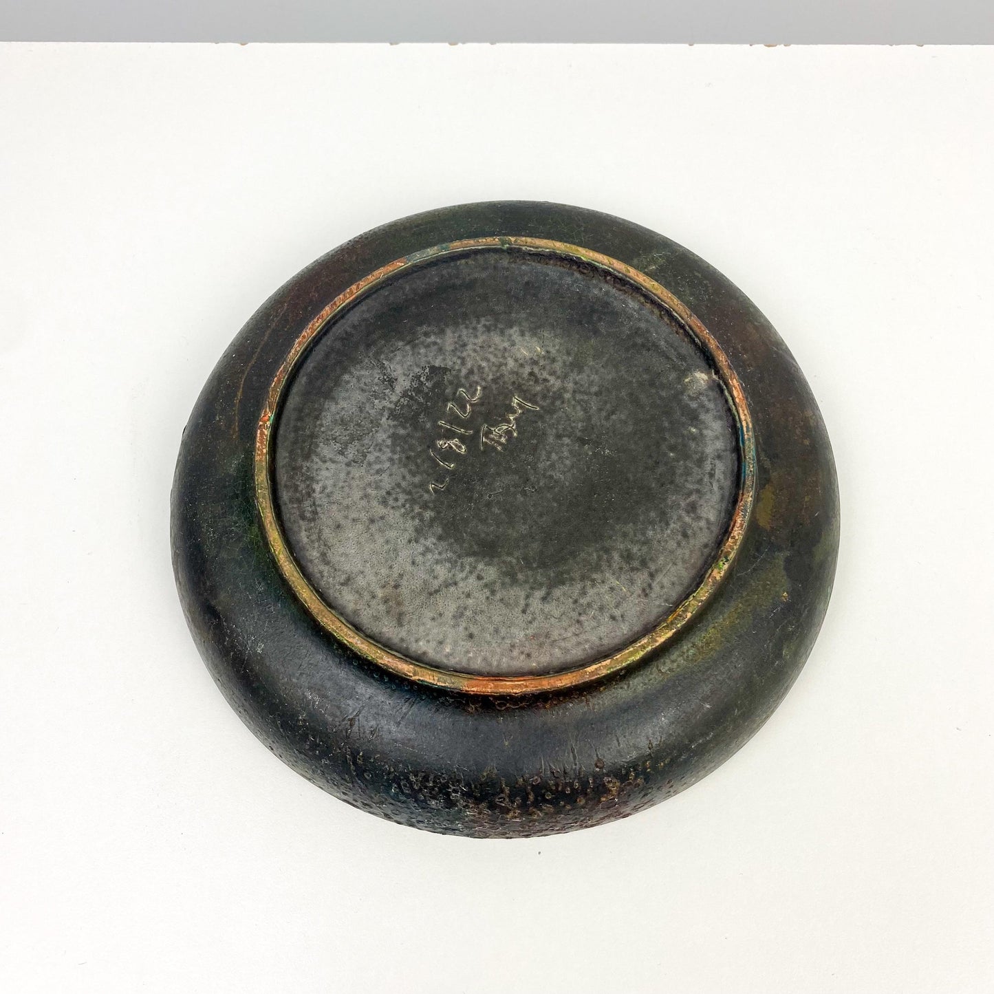 Bitossi Ceramic Ashtray With Etruscan Glaze Finish