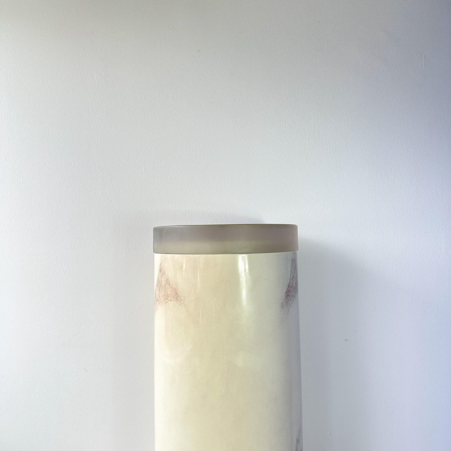 Faux Goatskin Lacquered Light Up Pedestal