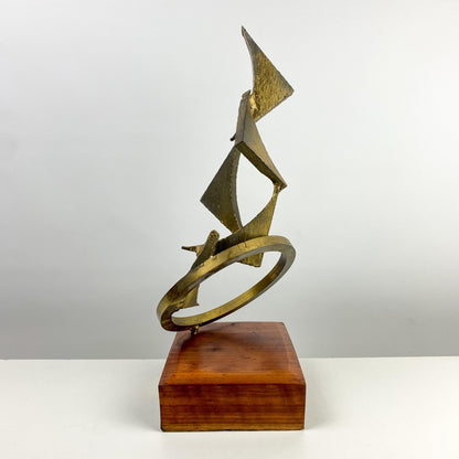 1977 Segal Abstract Bronze Brutalist Sculpture