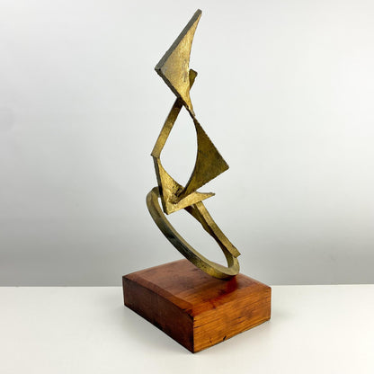 1977 Segal Abstract Bronze Brutalist Sculpture