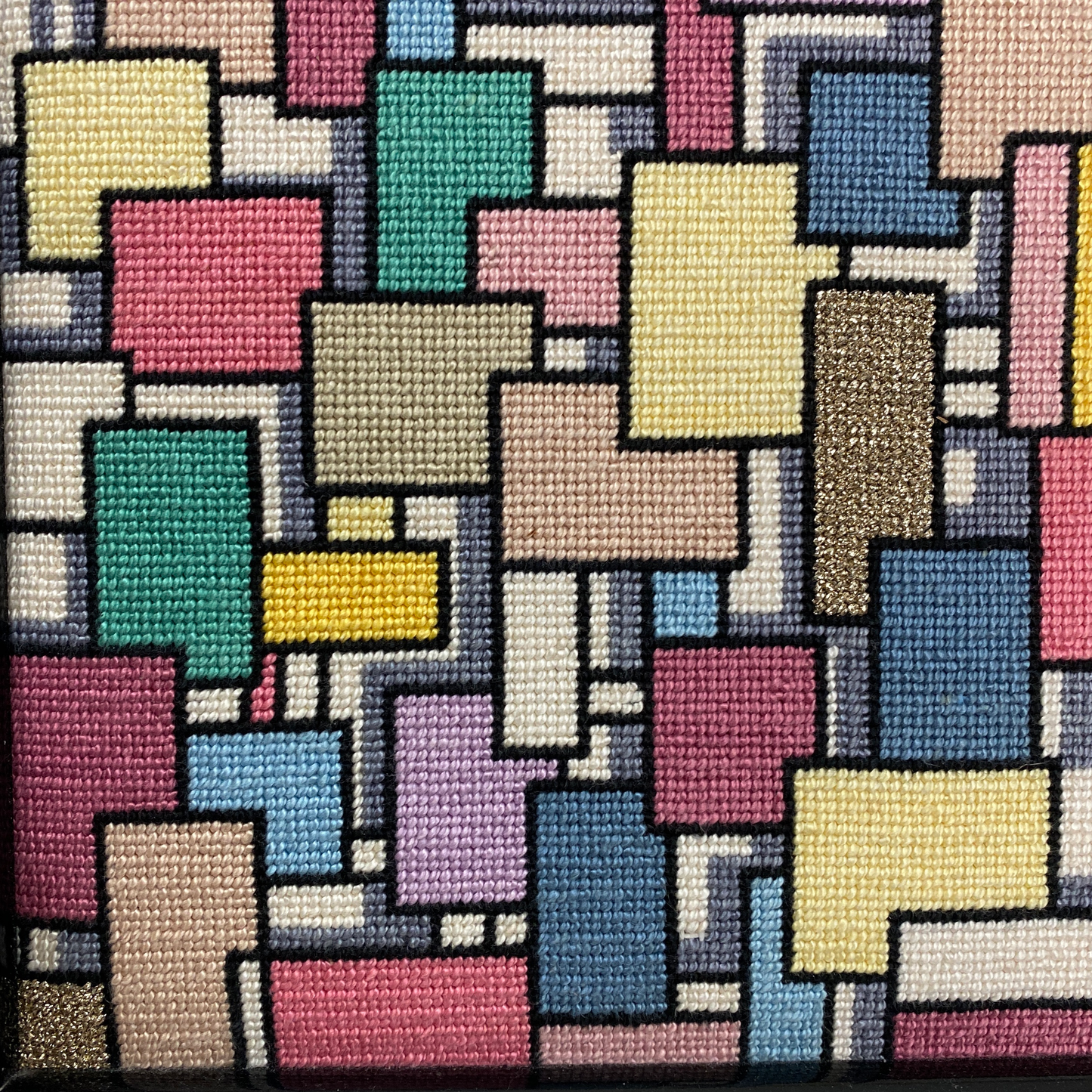 Op Art Geometric Needlepoint Art