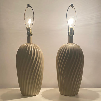 S+Mind Ceramic Sculptural Lamp Pair