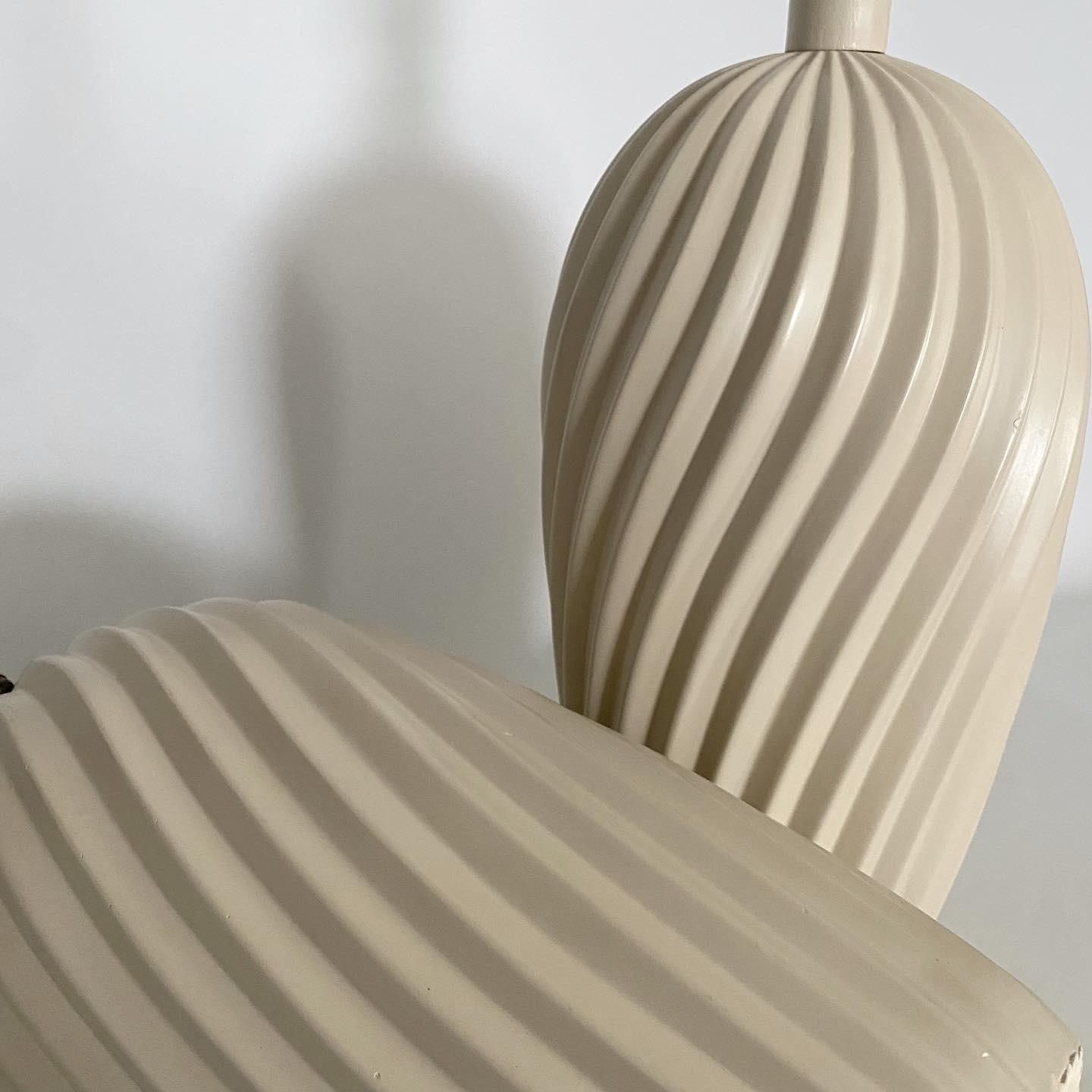 S+Mind Ceramic Sculptural Lamp Pair