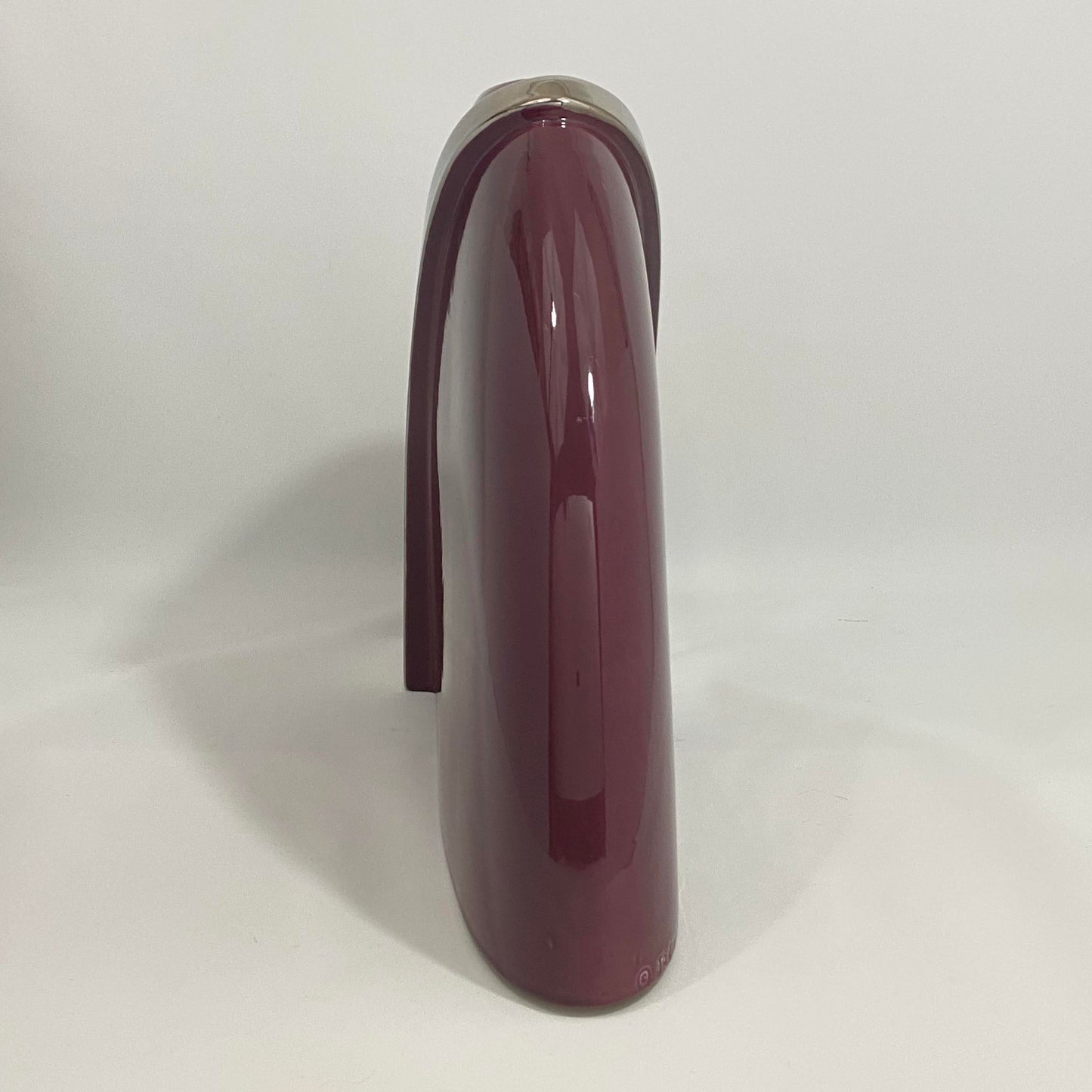 Jaru Mauve and Chrome Ceramic Assymetrical Vase