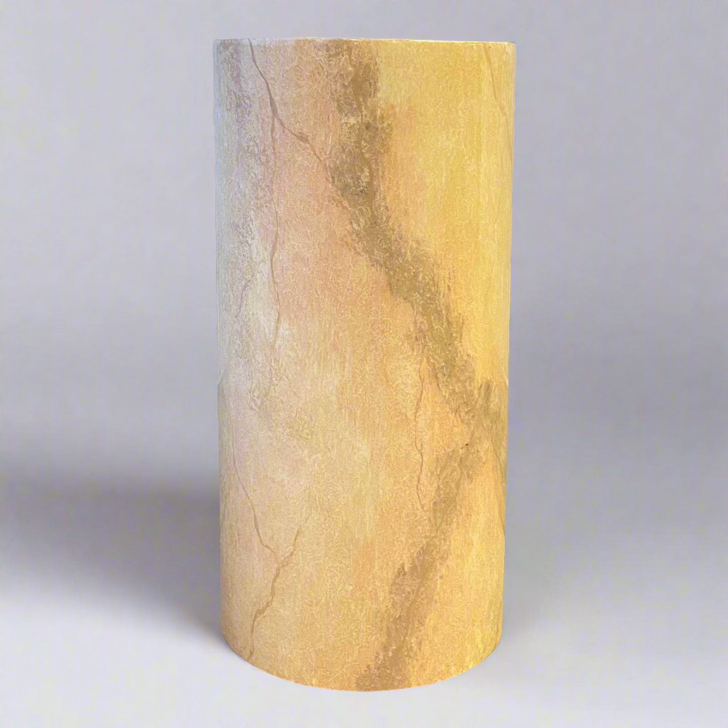 Faux Marble Lacquered Fiberglass Pedestal Column
