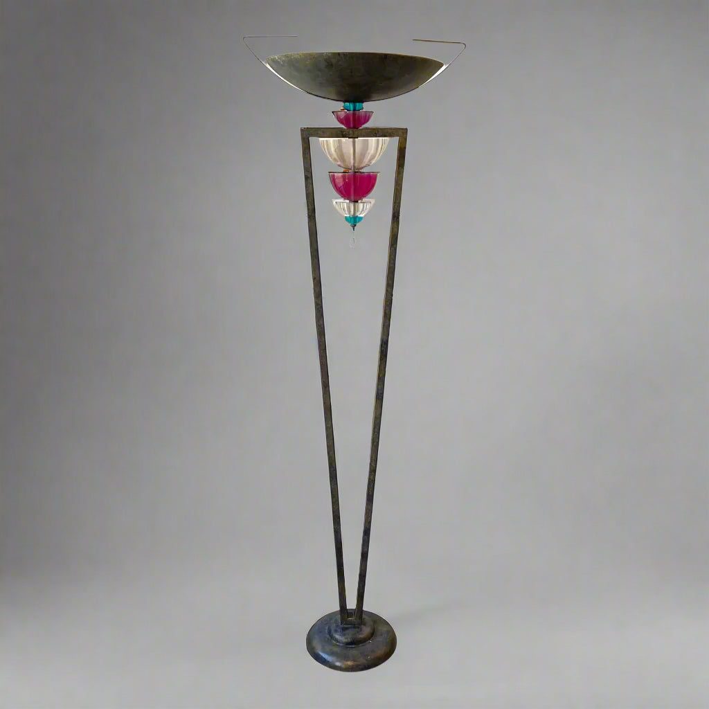 Postmodern Van Teal Lucite and Metal Floor Lamp