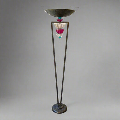 Postmodern Van Teal Lucite and Metal Floor Lamp