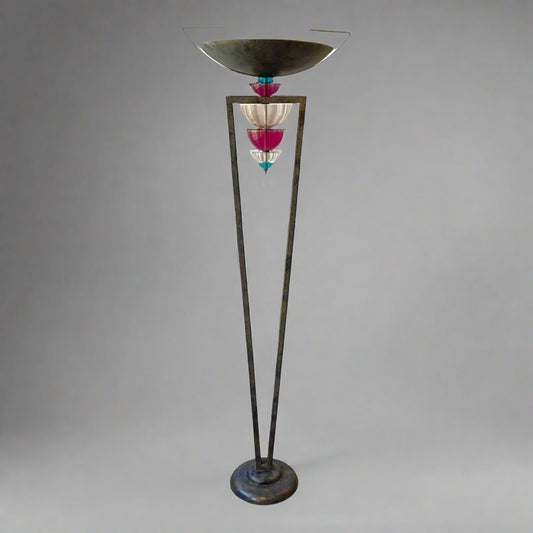 Postmodern Van Teal Lucite and Metal Floor Lamp