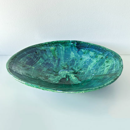 Mid 20th Century Handcrafted Ceramic Glazed Decorative Bowl