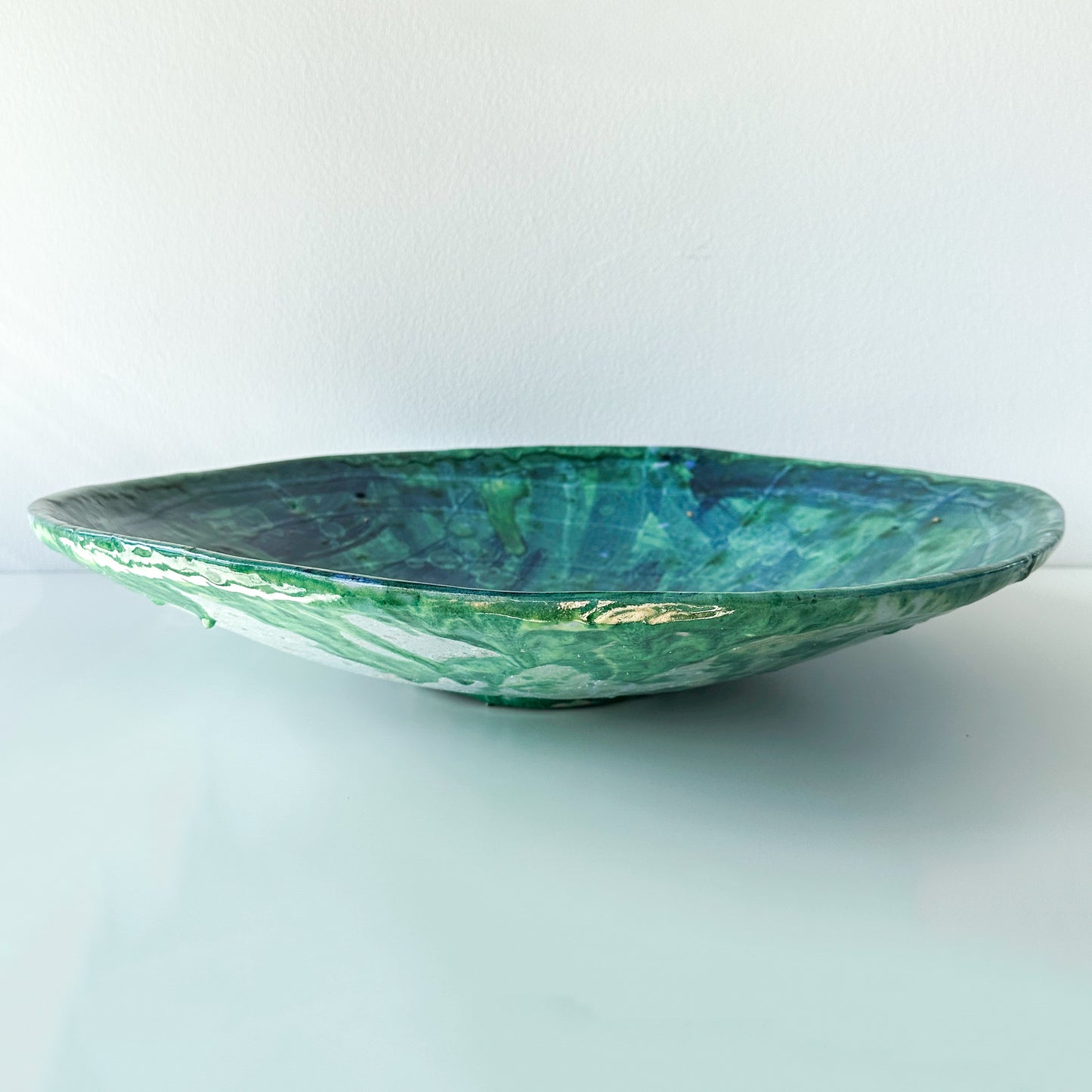 Mid 20th Century Handcrafted Ceramic Glazed Decorative Bowl