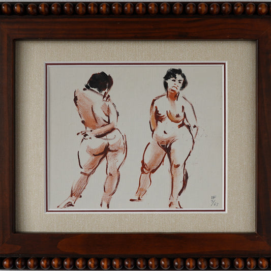 Vintage Mid 20th Century Original Nude Study Painting