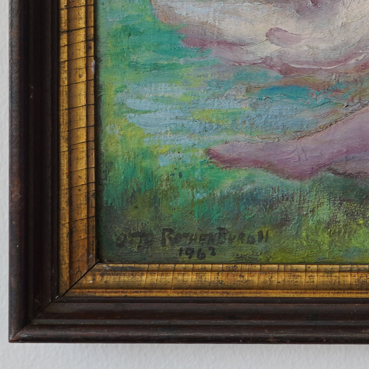 1962 Otto Rothenburgh Modernist Nude Nature Original Oil Painting