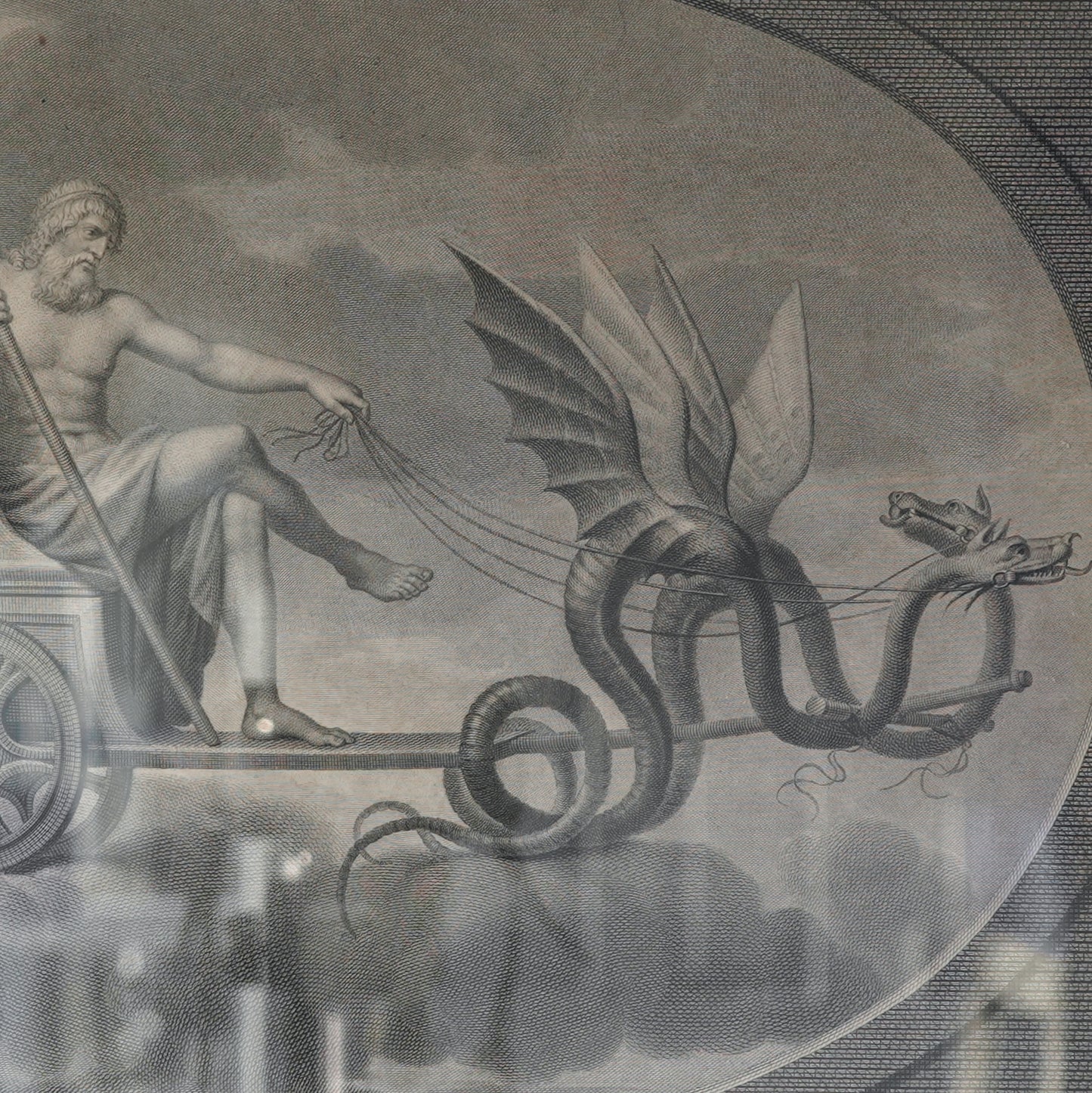 Late 18th–Early 19th Century Neoclassical “Saturno” Saturn Engraving After Raphael – Tofanelli & Bertigneni