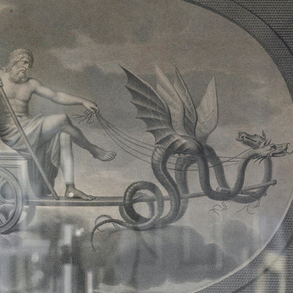 Late 18th–Early 19th Century Neoclassical “Saturno” Saturn Engraving After Raphael – Tofanelli & Bertigneni