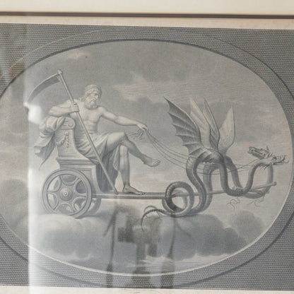 Late 18th–Early 19th Century Neoclassical “Saturno” Saturn Engraving After Raphael – Tofanelli & Bertigneni