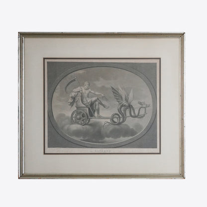 Late 18th–Early 19th Century Neoclassical “Saturno” Saturn Engraving After Raphael – Tofanelli & Bertigneni