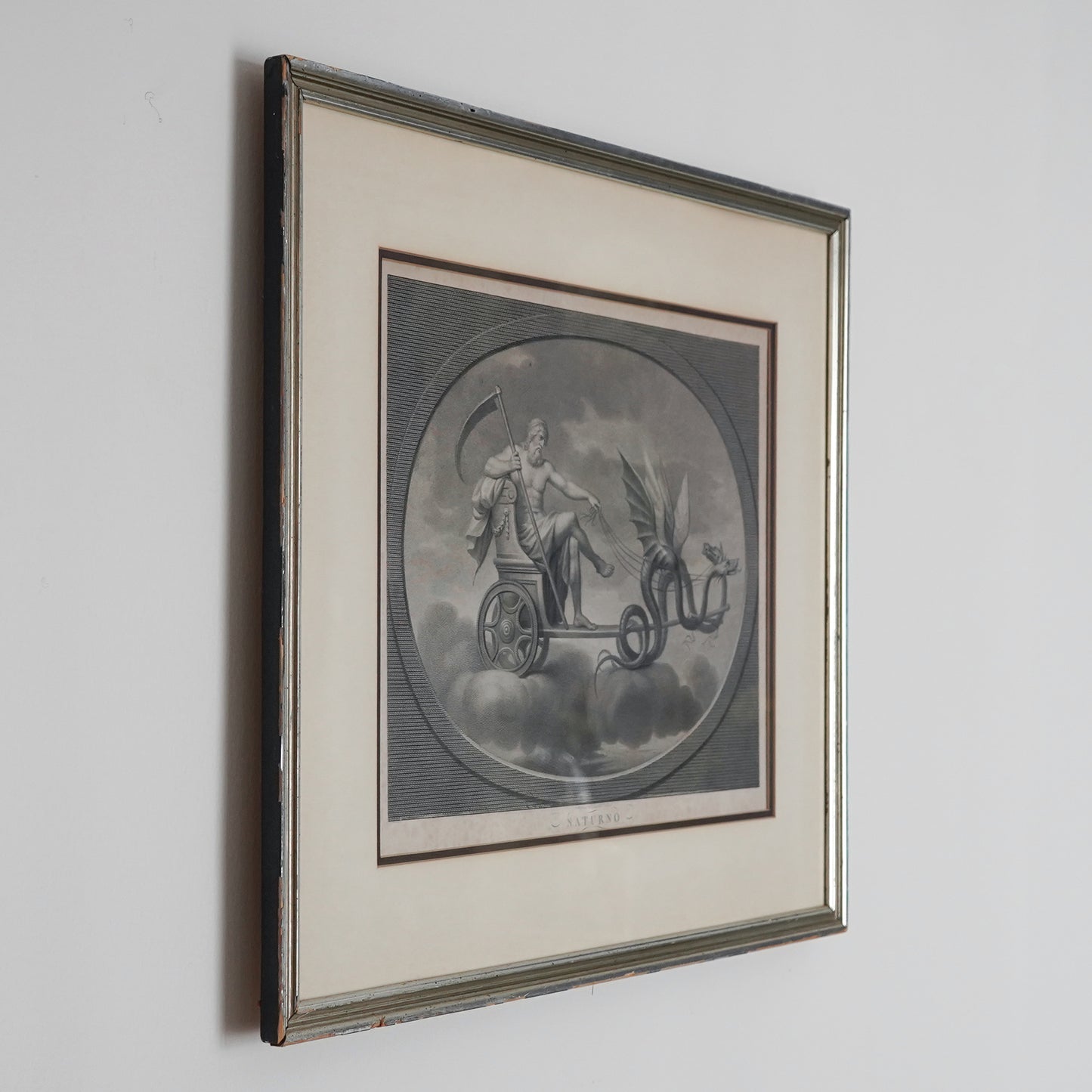 Late 18th–Early 19th Century Neoclassical “Saturno” Saturn Engraving After Raphael – Tofanelli & Bertigneni