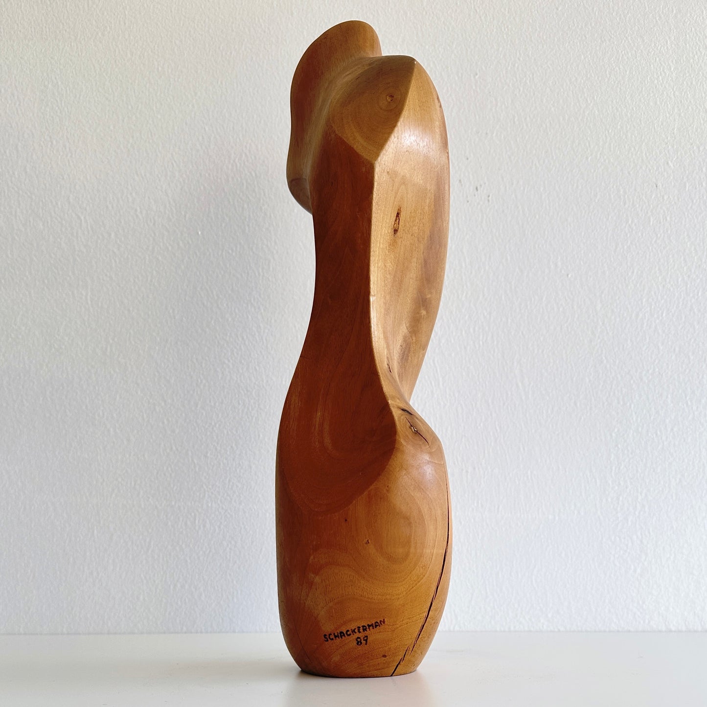 Abstract Expressionist Wood Sculpture by John Schackerman