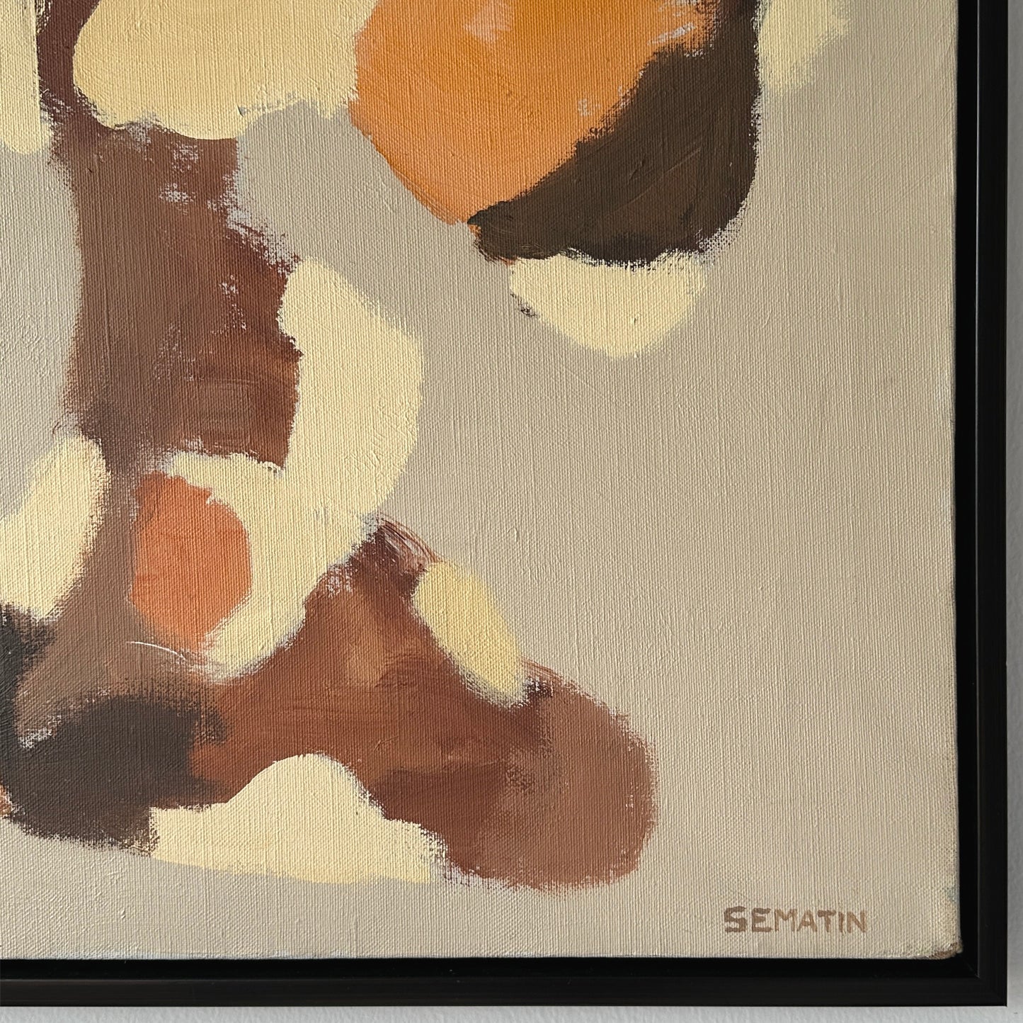 Jacob Semiatin (1915–2003) Expressionist Oil Painting Original, 1960s