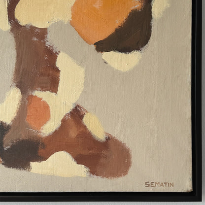 Jacob Semiatin (1915–2003) Expressionist Oil Painting Original, 1960s