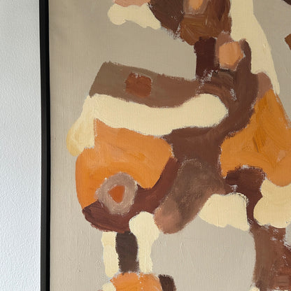 Jacob Semiatin (1915–2003) Expressionist Oil Painting Original, 1960s