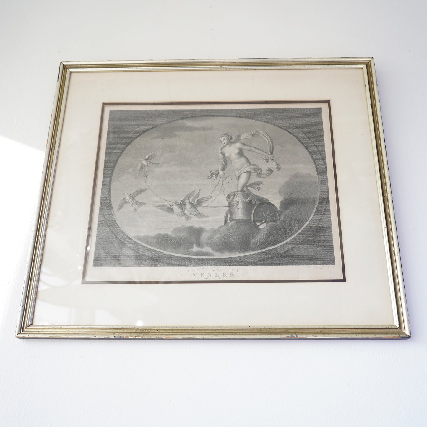 Late 18th–Early 19th Century Neoclassical “Venere” Venus Engraving After Raphael – Tofanelli & Bertigneni