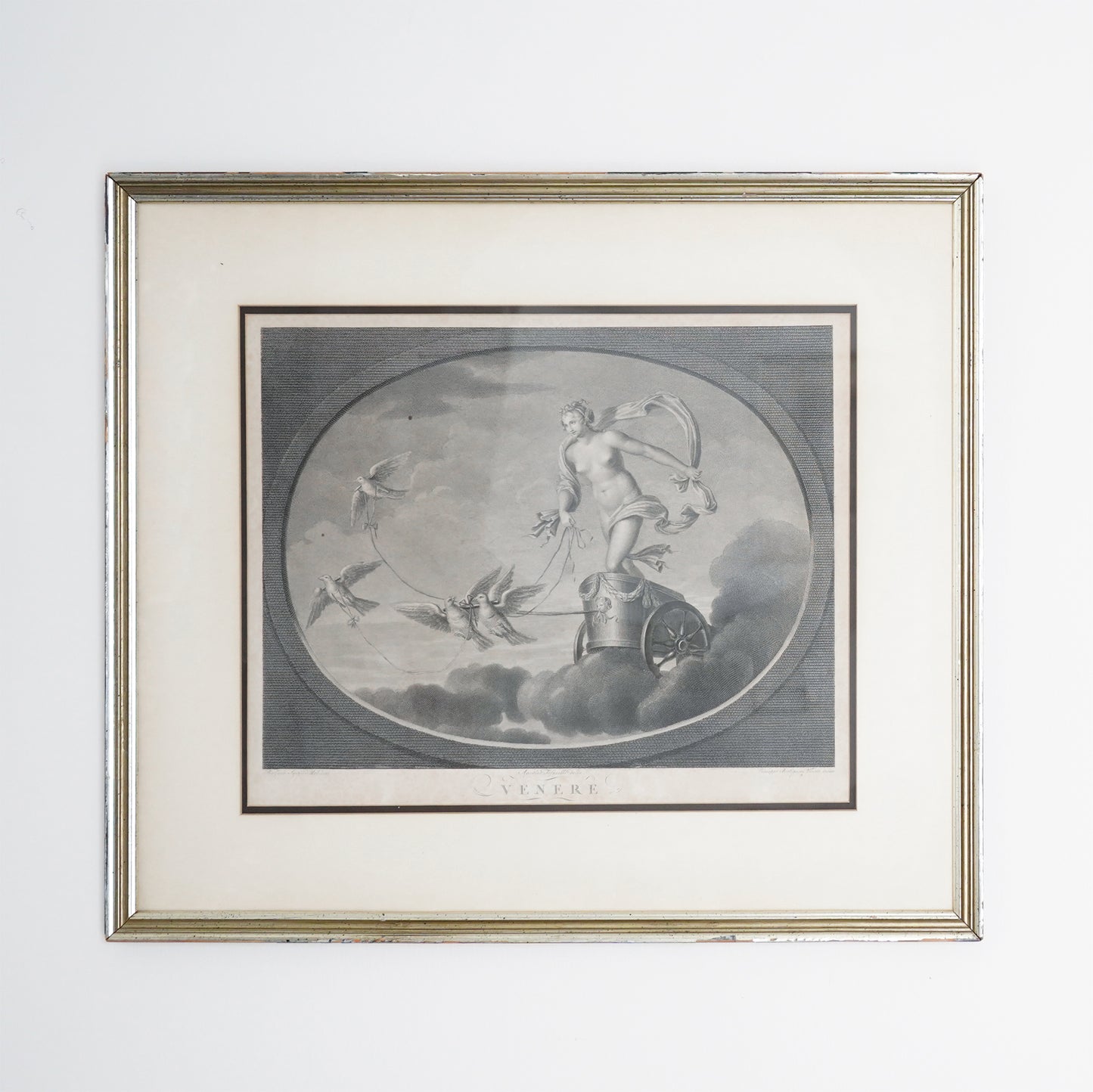 Late 18th–Early 19th Century Neoclassical “Venere” Venus Engraving After Raphael – Tofanelli & Bertigneni