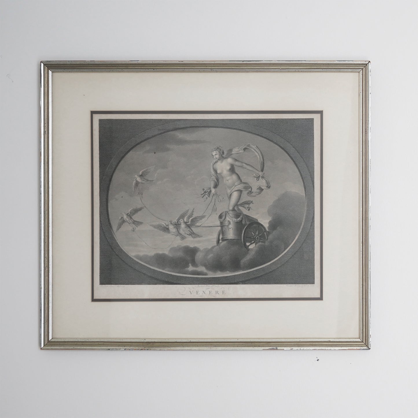 Late 18th–Early 19th Century Neoclassical “Venere” Venus Engraving After Raphael – Tofanelli & Bertigneni