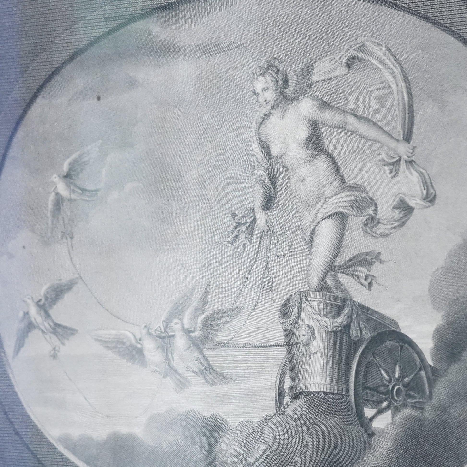 Late 18th–Early 19th Century Neoclassical “Venere” Venus Engraving After Raphael – Tofanelli & Bertigneni