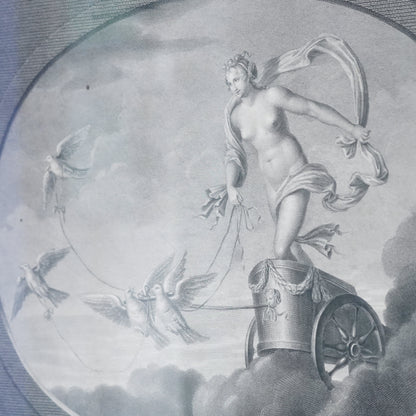Late 18th–Early 19th Century Neoclassical “Venere” Venus Engraving After Raphael – Tofanelli & Bertigneni