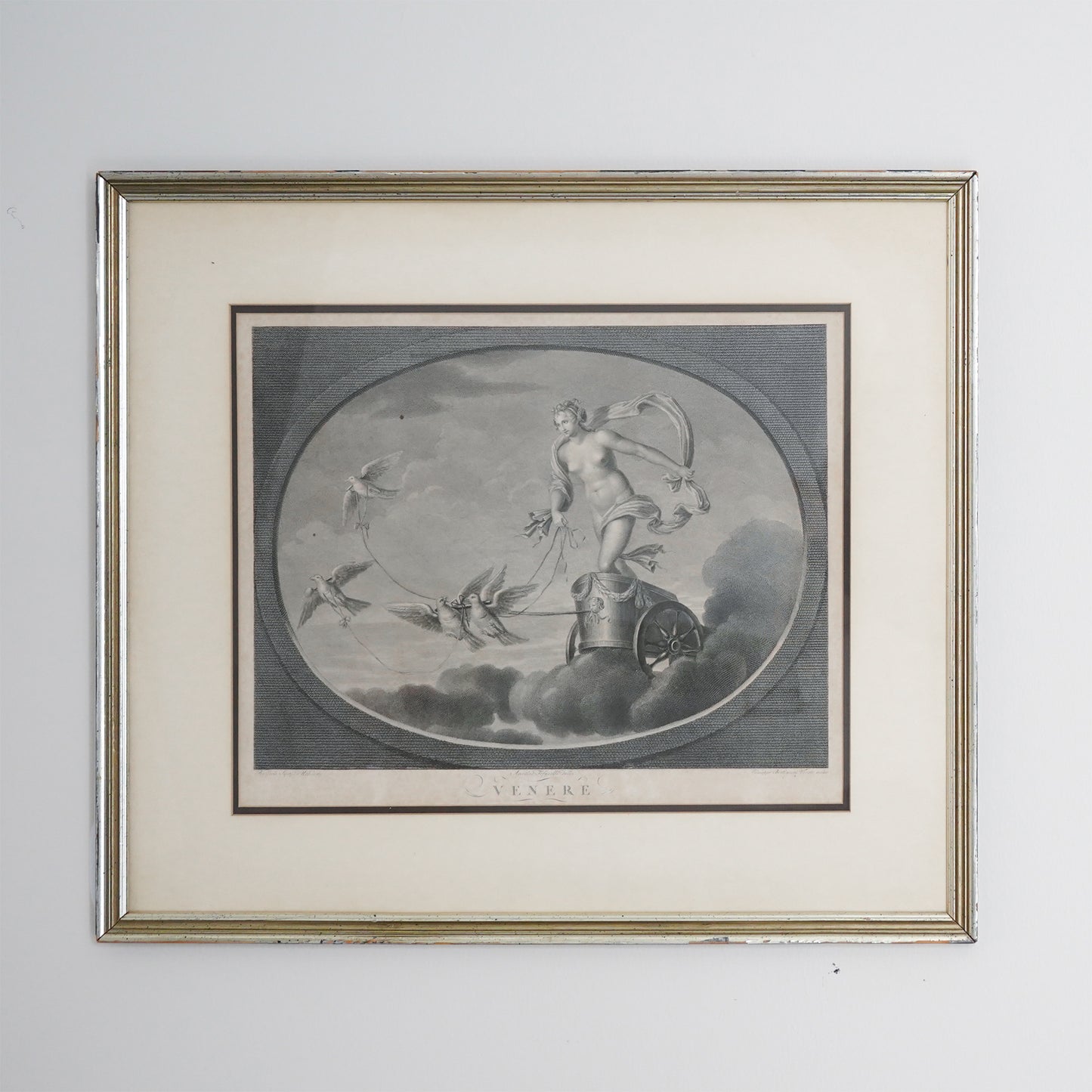 Late 18th–Early 19th Century Neoclassical “Venere” Venus Engraving After Raphael – Tofanelli & Bertigneni