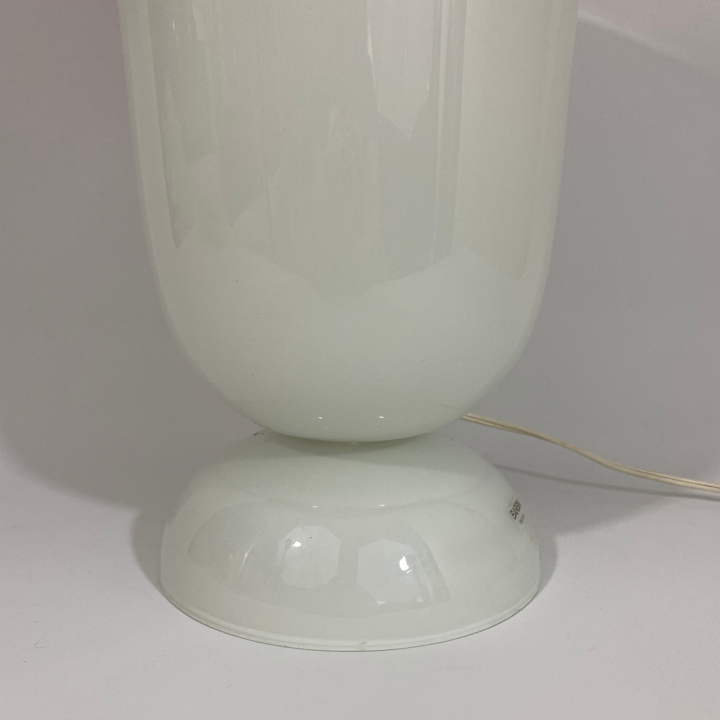Barbini Murano Glass Tulip Mauve and White Lamp