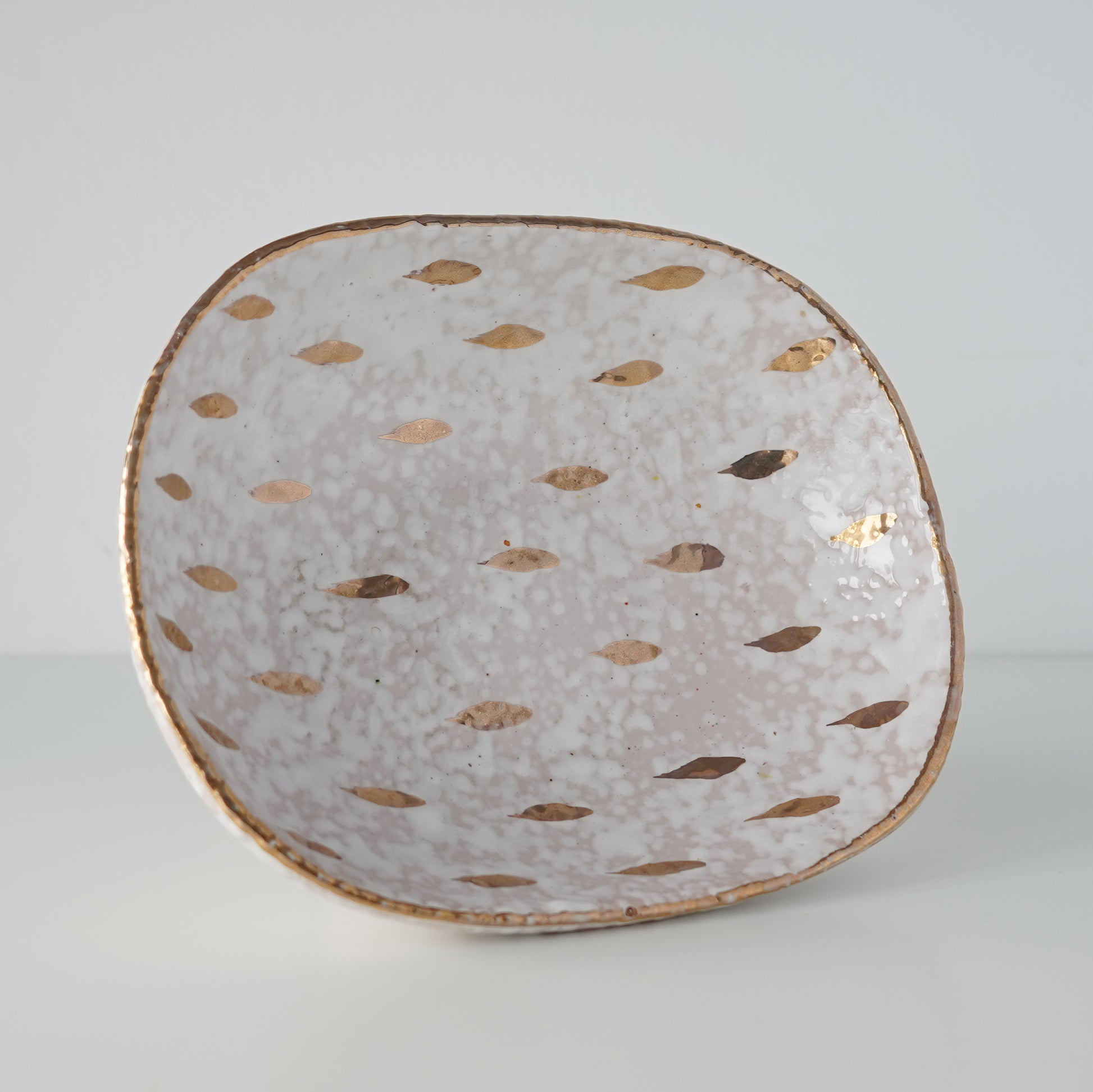1960s Aldo Londi Bitossi "Feather Plume" Pedestal Bowl