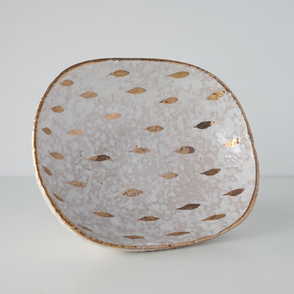 1960s Aldo Londi Bitossi "Feather Plume" Pedestal Bowl