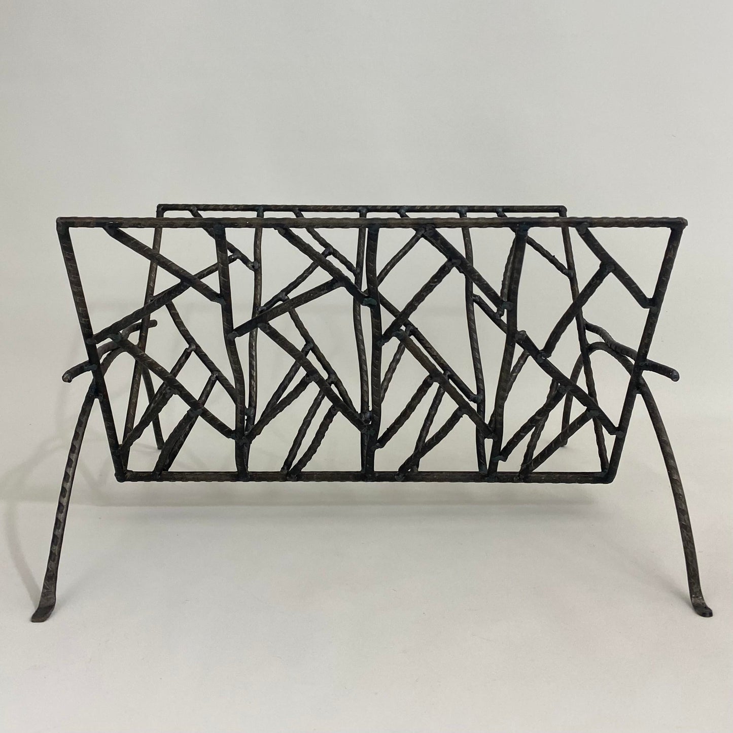 Brutalist Artist Studio Iron Magazine/Book Rack