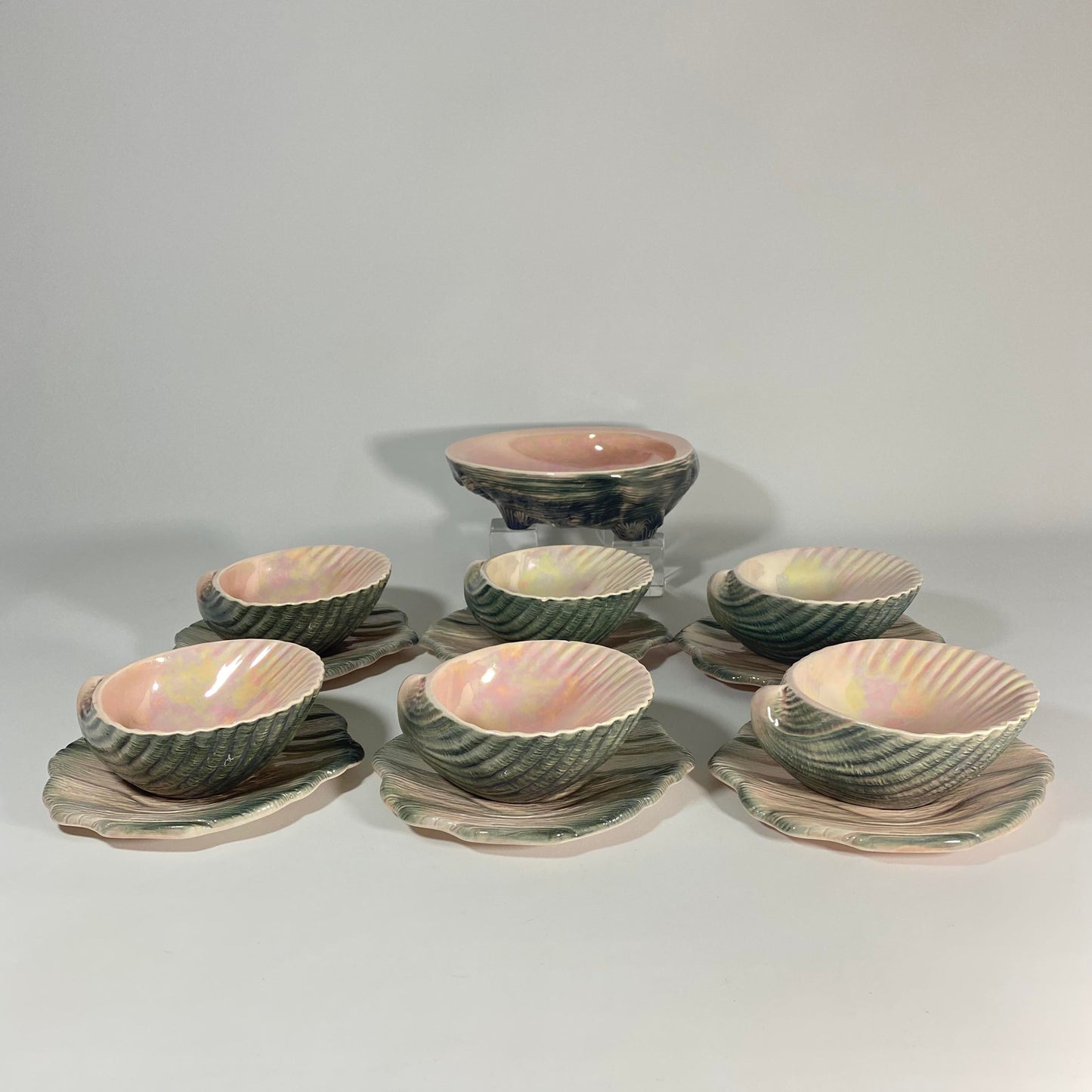 Ceramic Shell Dessert or Cocktail Set