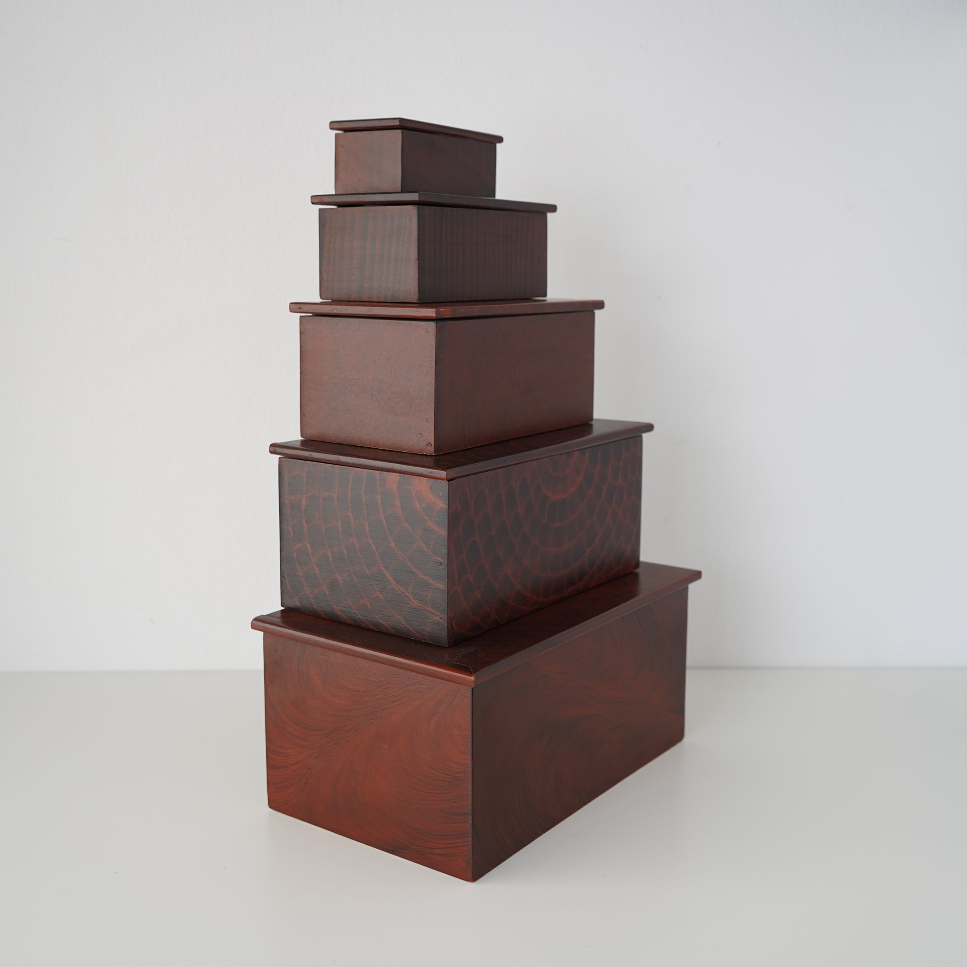 Vintage Vermont Stacking Stash Box Collection- Set of 5