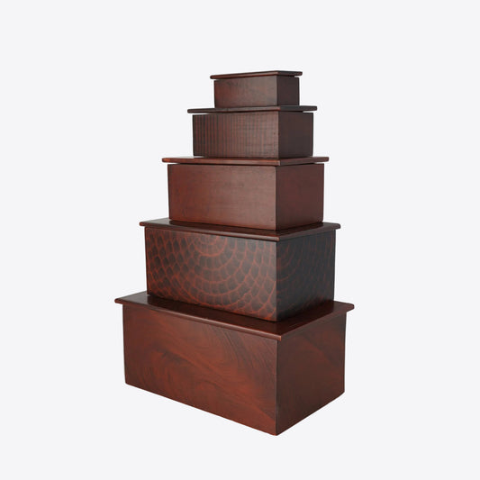 Vintage Vermont Stacking Stash Box Collection- Set of 5