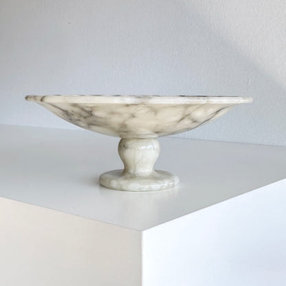 Early 20th Century Italian Marble Tazza Centerpiece Pedestal Bowl