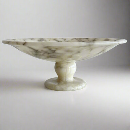 Early 20th Century Italian Marble Tazza Centerpiece Pedestal Bowl