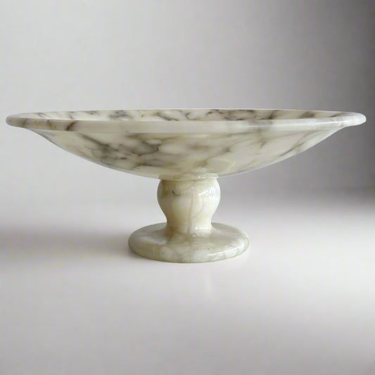 Early 20th Century Italian Marble Tazza Centerpiece Pedestal Bowl
