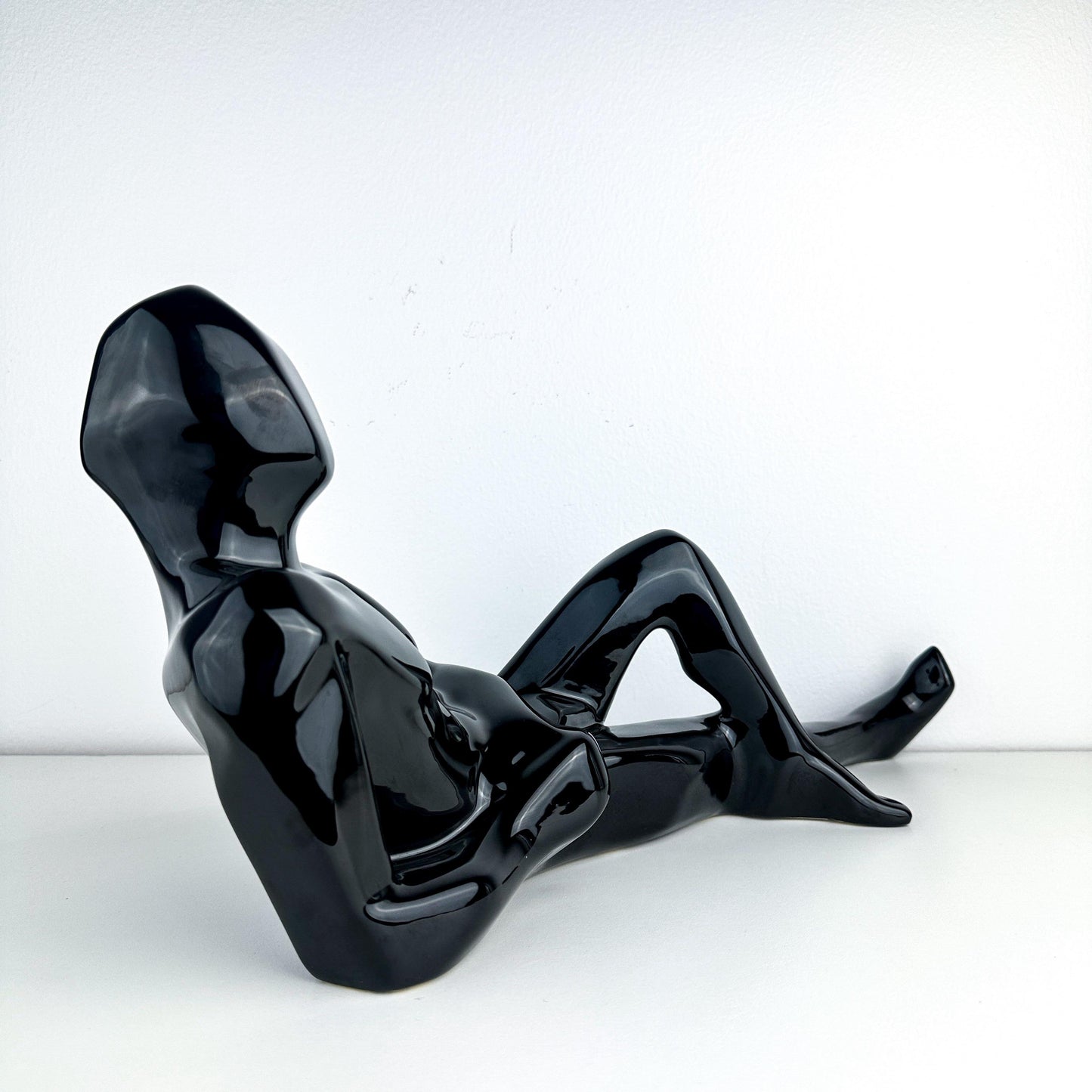 Cubist Jaru of California Reclining Male Nude Table Sculpture
