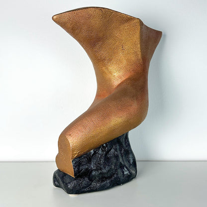 Faux Bronzed Plaster Abstract Nude Sculpture