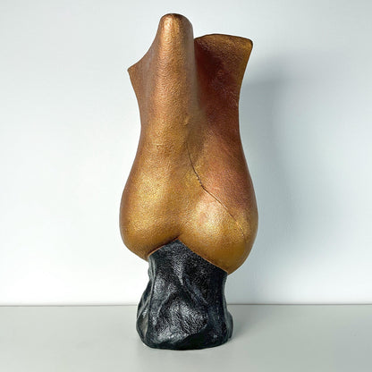 Faux Bronzed Plaster Abstract Nude Sculpture